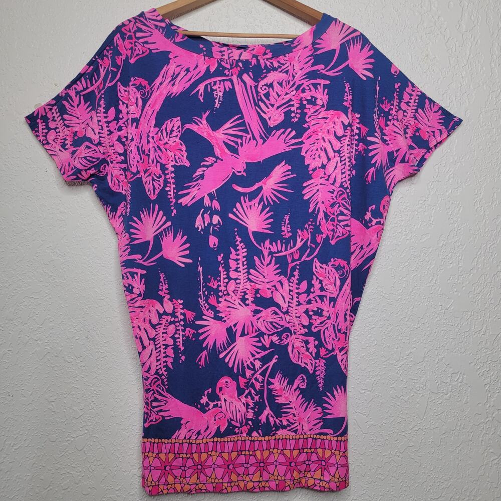 Lilly Pulitzer Lowe Indigo Night Caw Print Dolman Sleeve Jersey Knit Dress✨️S - Picture 12 of 12